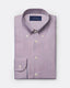 Blue & Brown Poplin Stripe Shirt - Button Down Collar