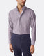Blue & Brown Poplin Stripe Shirt - Button Down Collar