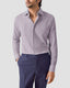 Blue & White Poplin Stripe Shirt - Medium Spread Collar