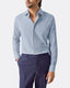 Blue & Brown Poplin Stripe