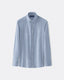 Blue & White Poplin Stripe Shirt - Medium Spread Collar
