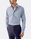 Micro Herringbone Shirt - Italian Spread Collar
