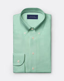green-poplin-micro-gingham-check-shirt-button-down-collar