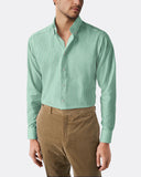 green-poplin-micro-gingham-check-shirt-button-down-collar