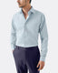 Micro Herringbone Shirt - Italian Spread Collar
