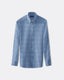Poplin Medium Gingham Check Shirt - Button Down Collar